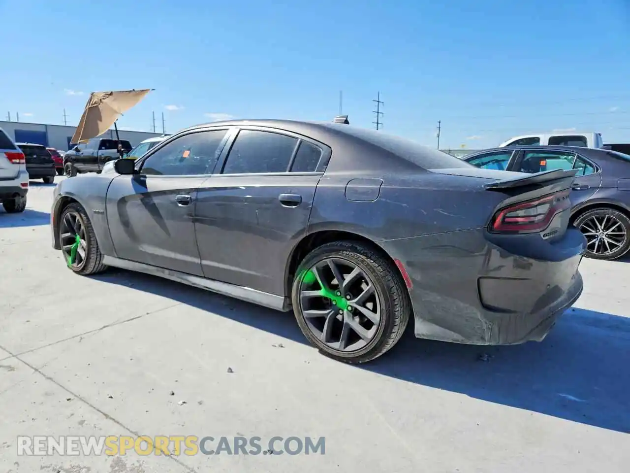 2 fotografías del automóvil dañado 2C3CDXCT8MH507637 DODGE CHARGER 2021