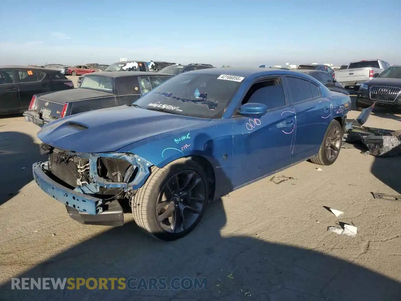 1 Photograph of a damaged car 2C3CDXGJ2MH518819 DODGE CHARGER 2021