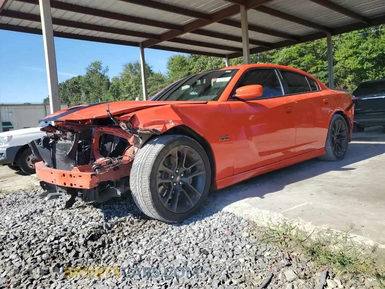 1 Photograph of a damaged car 2C3CDXGJ4MH584708 DODGE CHARGER 2021