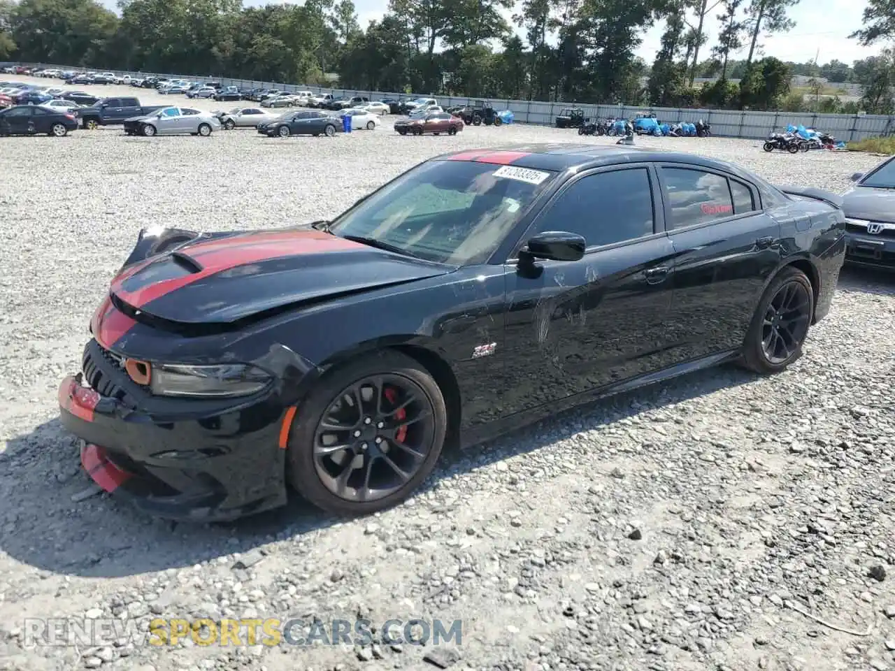 1 Photograph of a damaged car 2C3CDXGJ8MH584419 DODGE CHARGER 2021