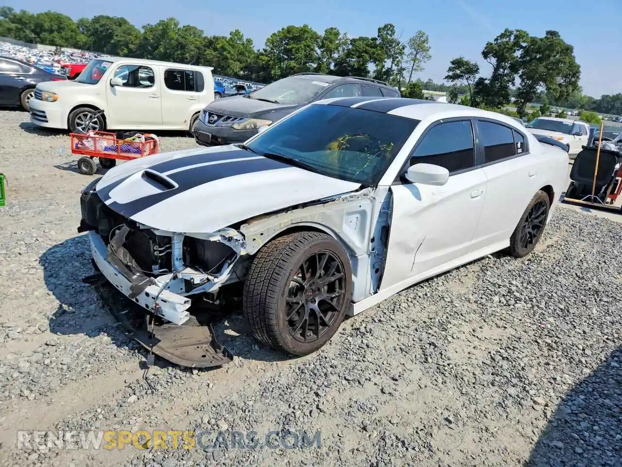 1 Photograph of a damaged car 2C3CDXGJXMH592747 DODGE CHARGER 2021