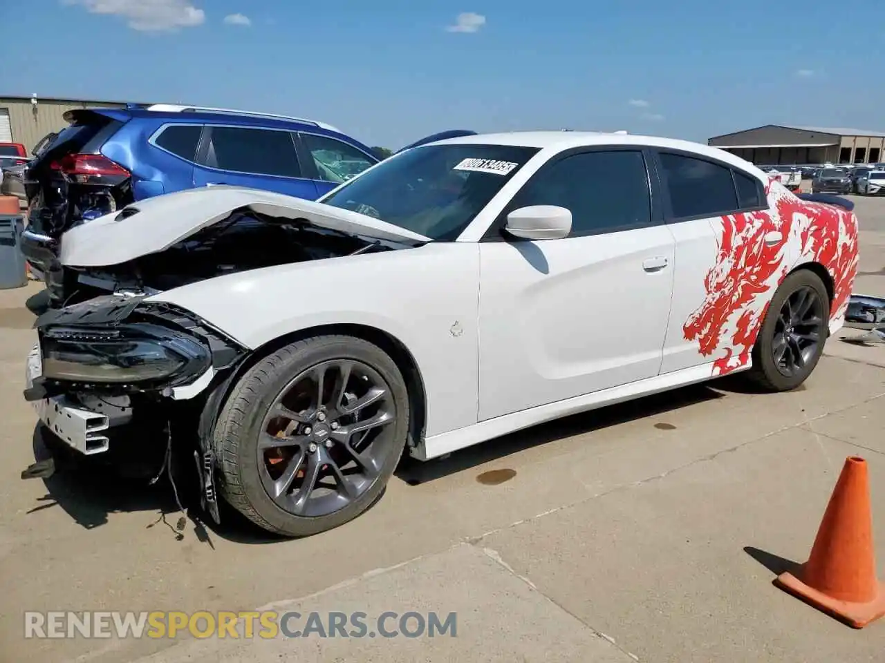 1 Photograph of a damaged car 2C3CDXGJXMH675370 DODGE CHARGER 2021