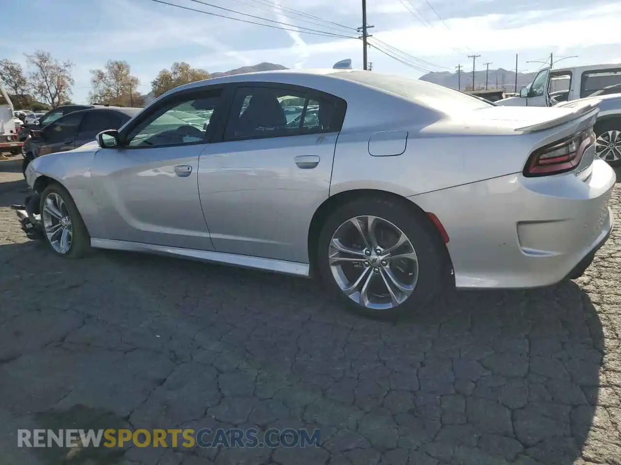 2 fotografías del automóvil dañado 2C3CDXHG0MH605685 DODGE CHARGER 2021