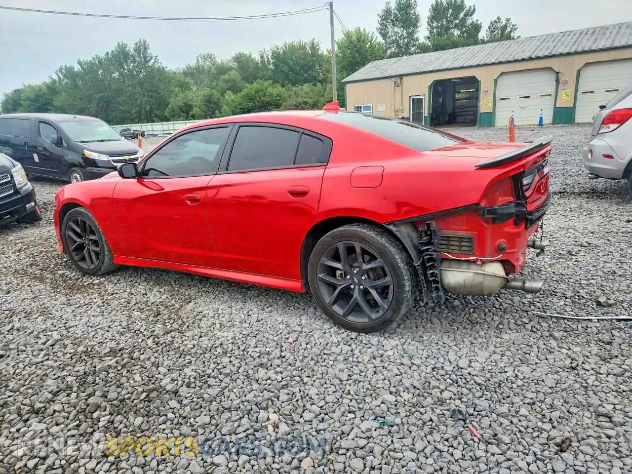 2 fotografías del automóvil dañado 2C3CDXHG1MH616615 DODGE CHARGER 2021