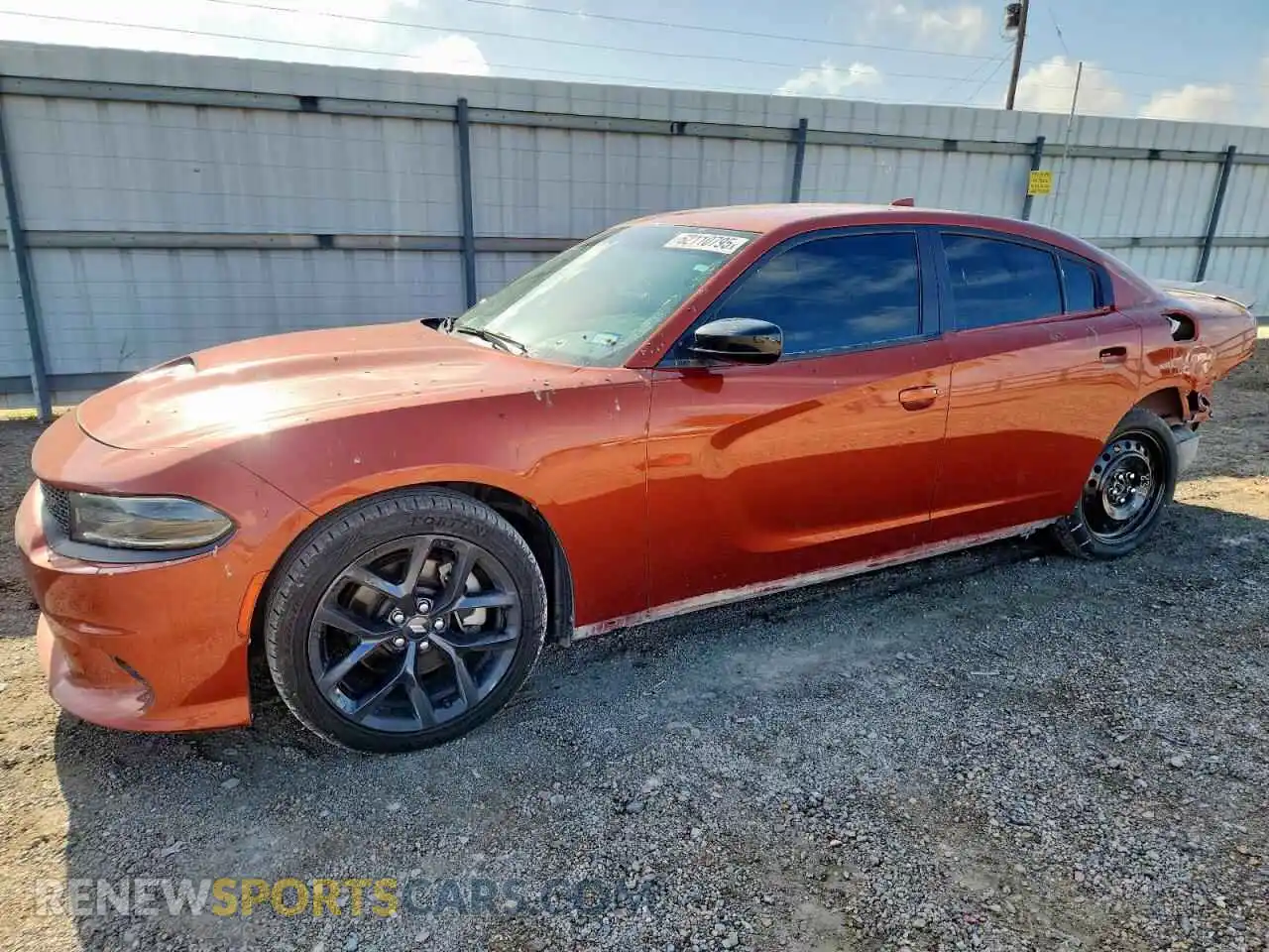 1 Photograph of a damaged car 2C3CDXHG1MH643958 DODGE CHARGER 2021