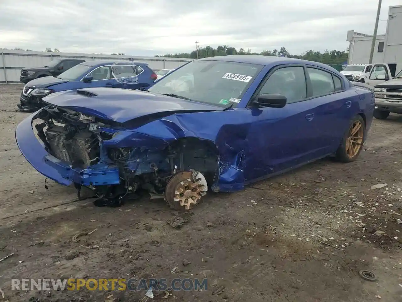1 Photograph of a damaged car 2C3CDXHG3MH673012 DODGE CHARGER 2021