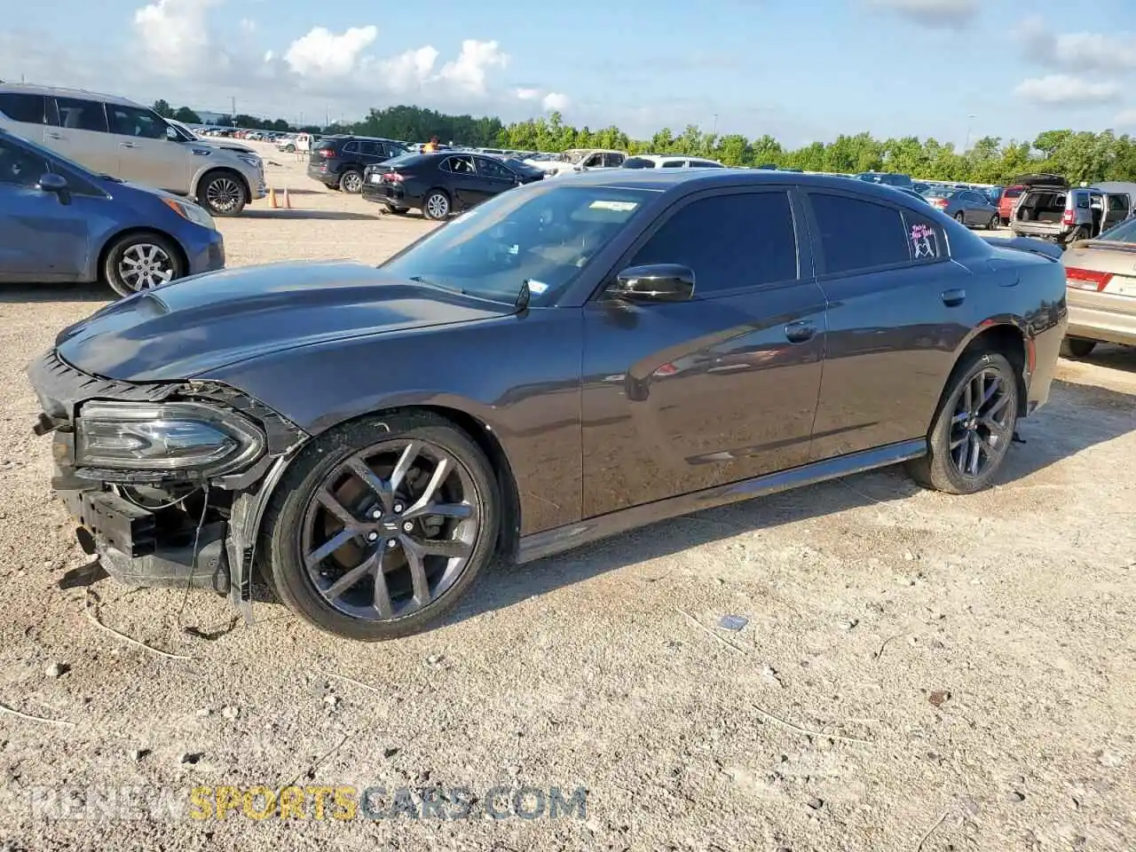 1 Photograph of a damaged car 2C3CDXHG5MH666854 DODGE CHARGER 2021