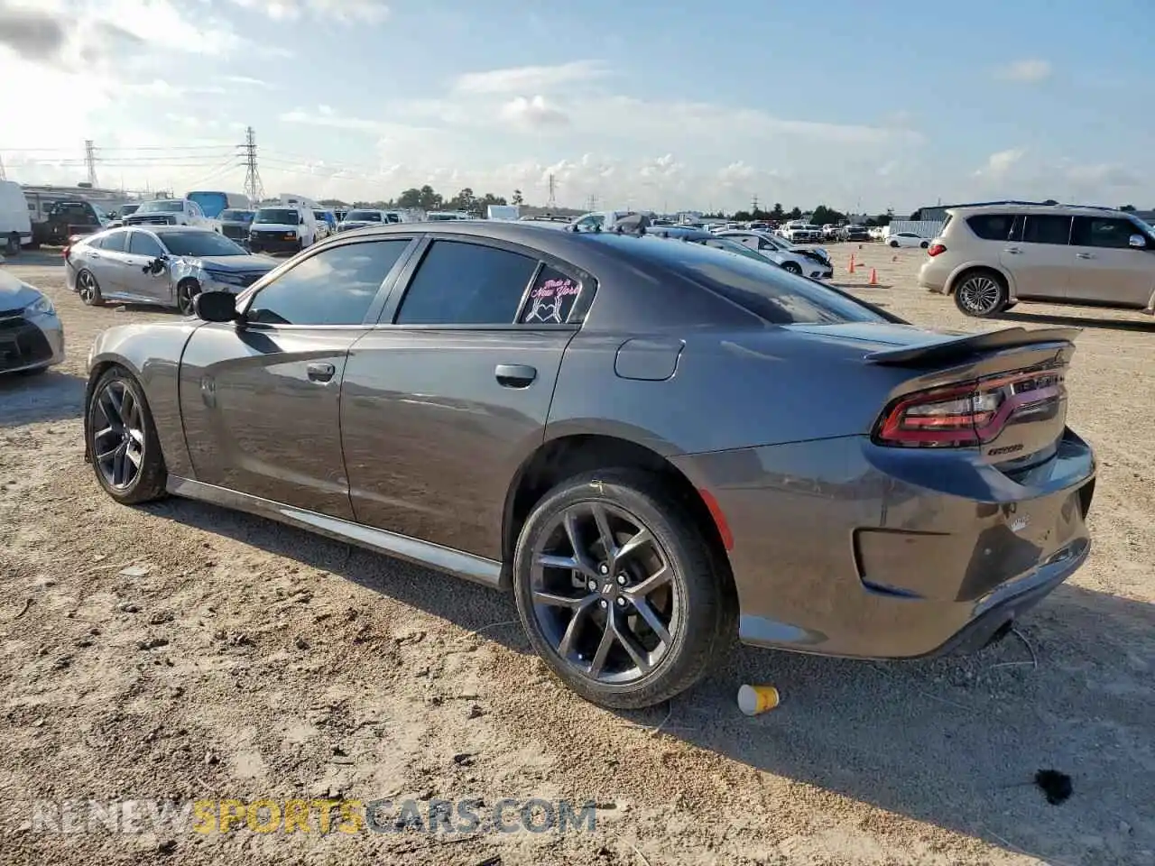 2 Photograph of a damaged car 2C3CDXHG5MH666854 DODGE CHARGER 2021
