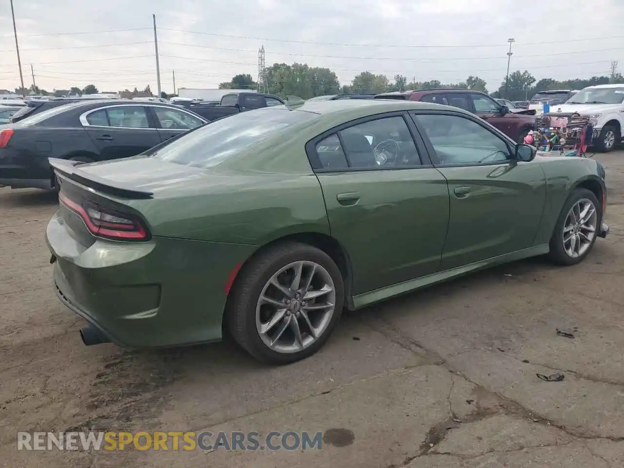 3 fotografías del automóvil dañado 2C3CDXJG5MH609158 DODGE CHARGER 2021