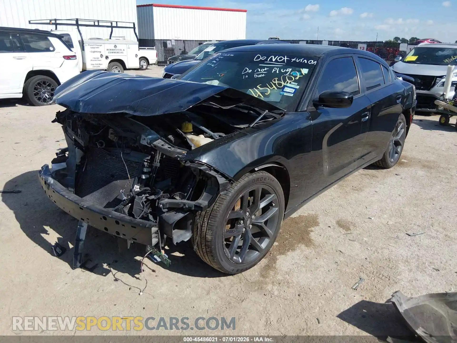 2 Photograph of a damaged car 2C3CDXBG2NH189987 DODGE CHARGER 2022