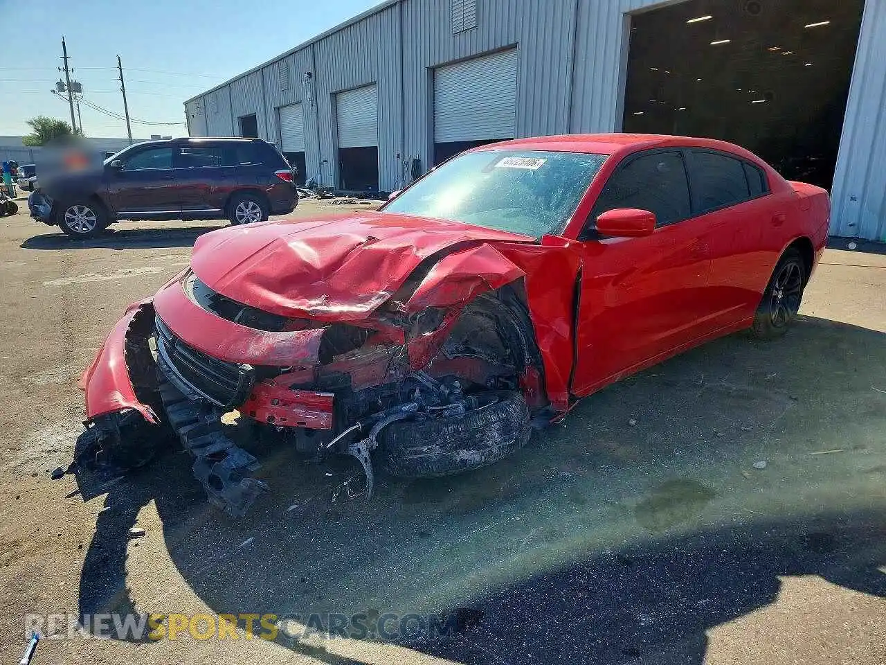 1 Photograph of a damaged car 2C3CDXBG2NH212717 DODGE CHARGER 2022