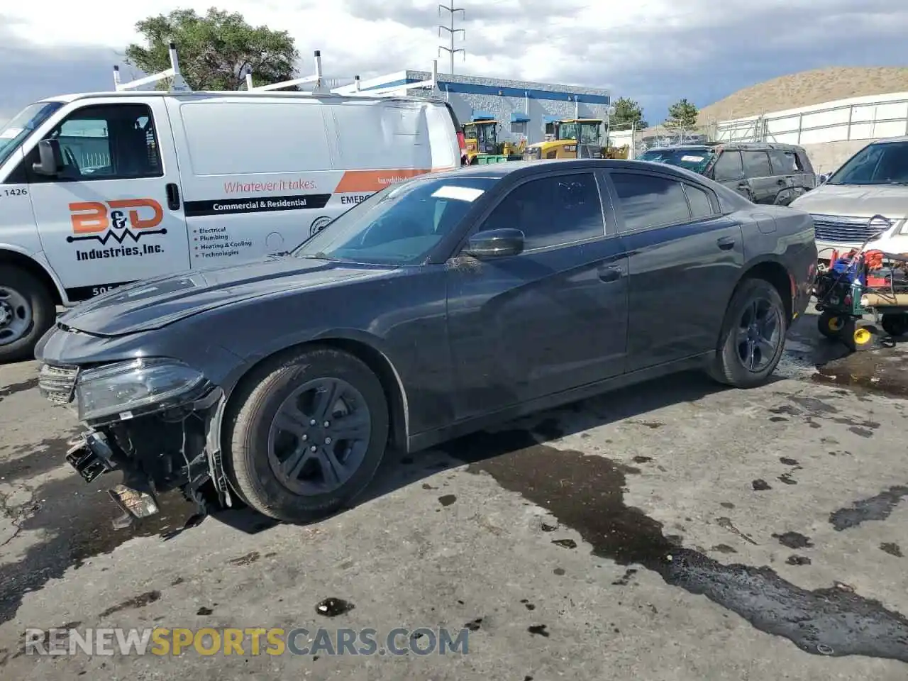 1 Photograph of a damaged car 2C3CDXBG8NH192568 DODGE CHARGER 2022