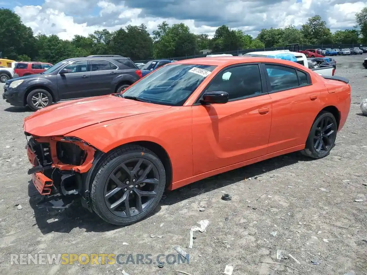1 Photograph of a damaged car 2C3CDXBG9NH186116 DODGE CHARGER 2022