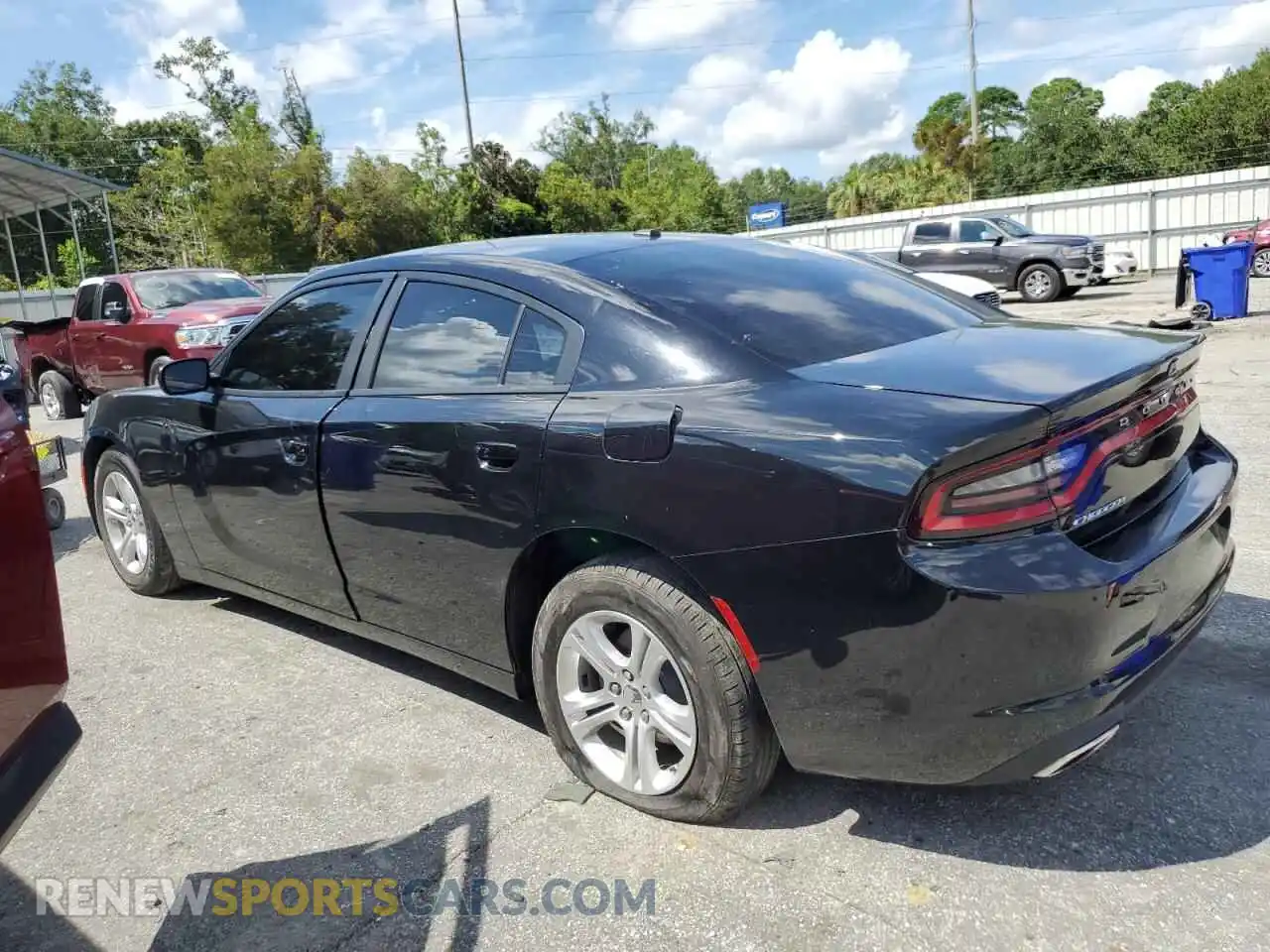 2 fotografías del automóvil dañado 2C3CDXBG9NH201357 DODGE CHARGER 2022