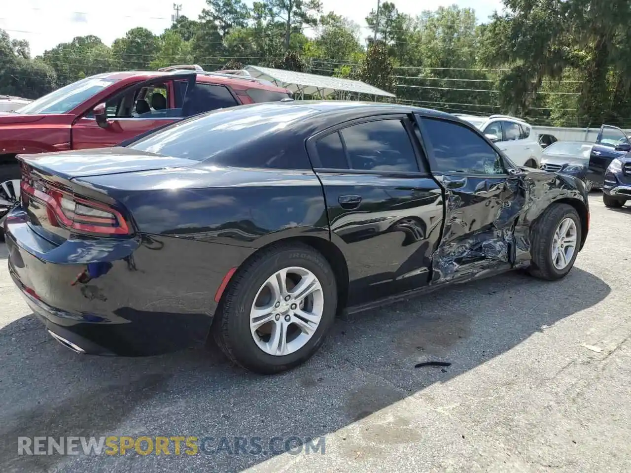3 fotografías del automóvil dañado 2C3CDXBG9NH201357 DODGE CHARGER 2022