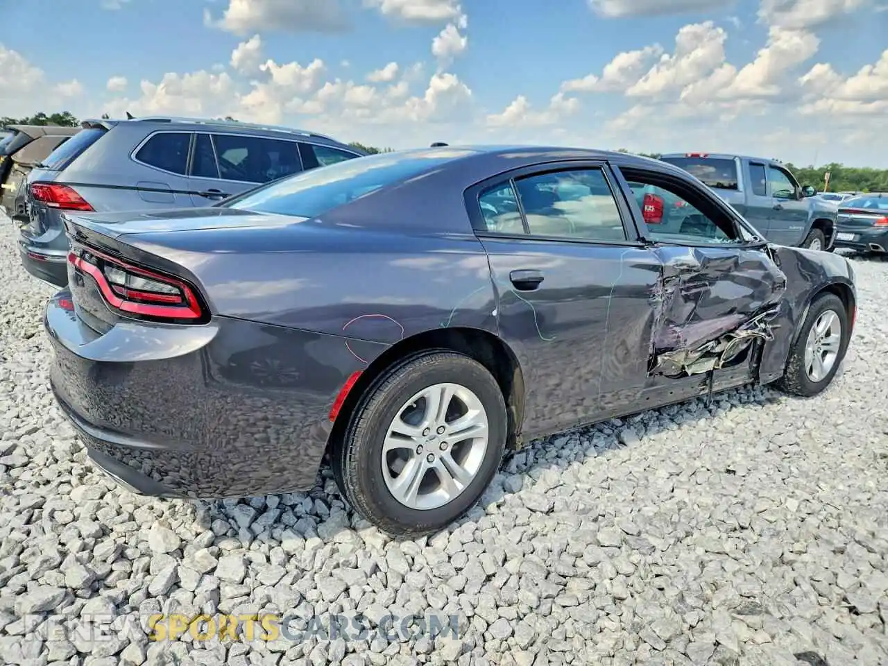3 fotografías del automóvil dañado 2C3CDXBGXNH235064 DODGE CHARGER 2022