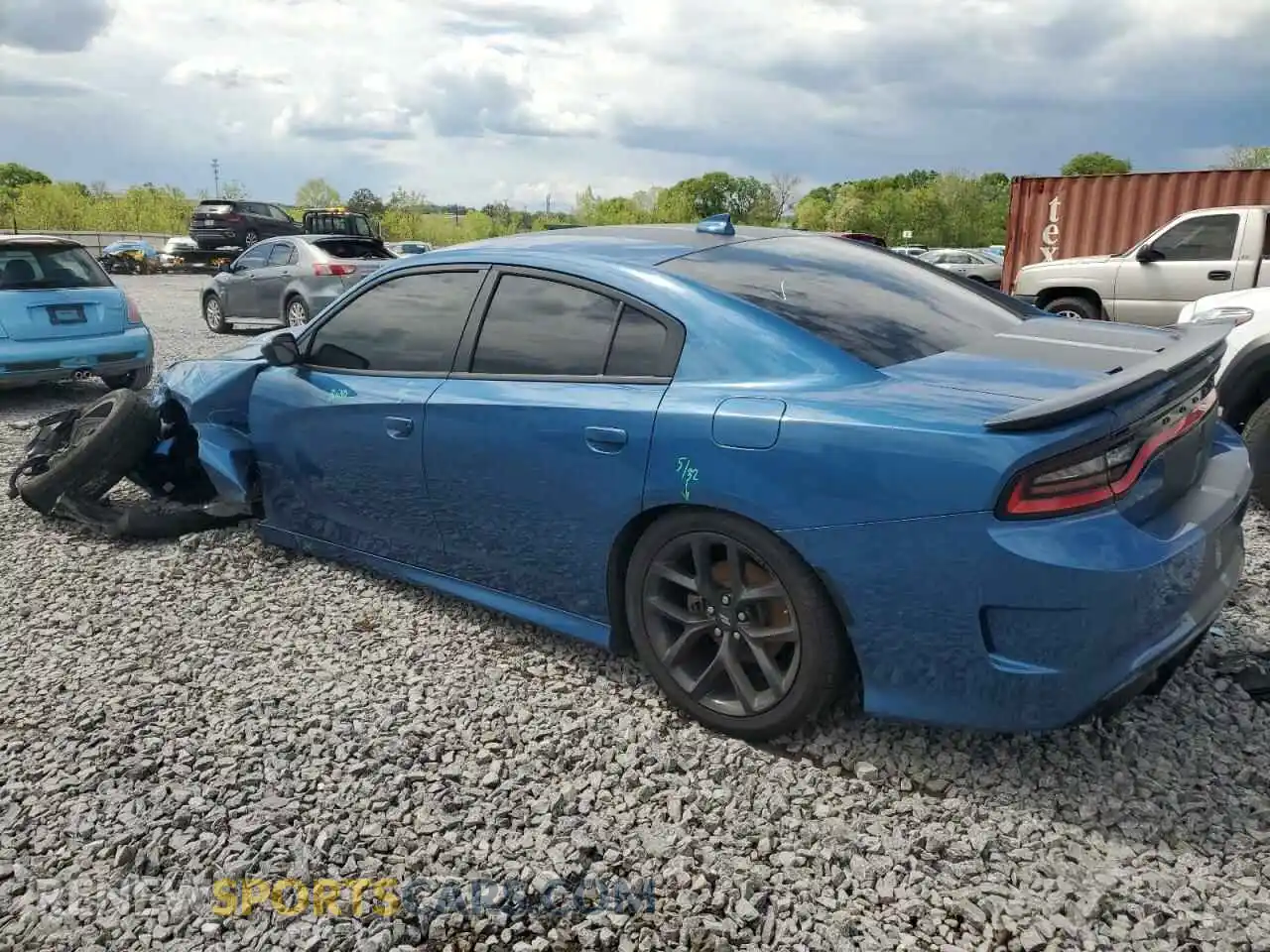 2 Photograph of a damaged car 2C3CDXCT1NH189961 DODGE CHARGER 2022