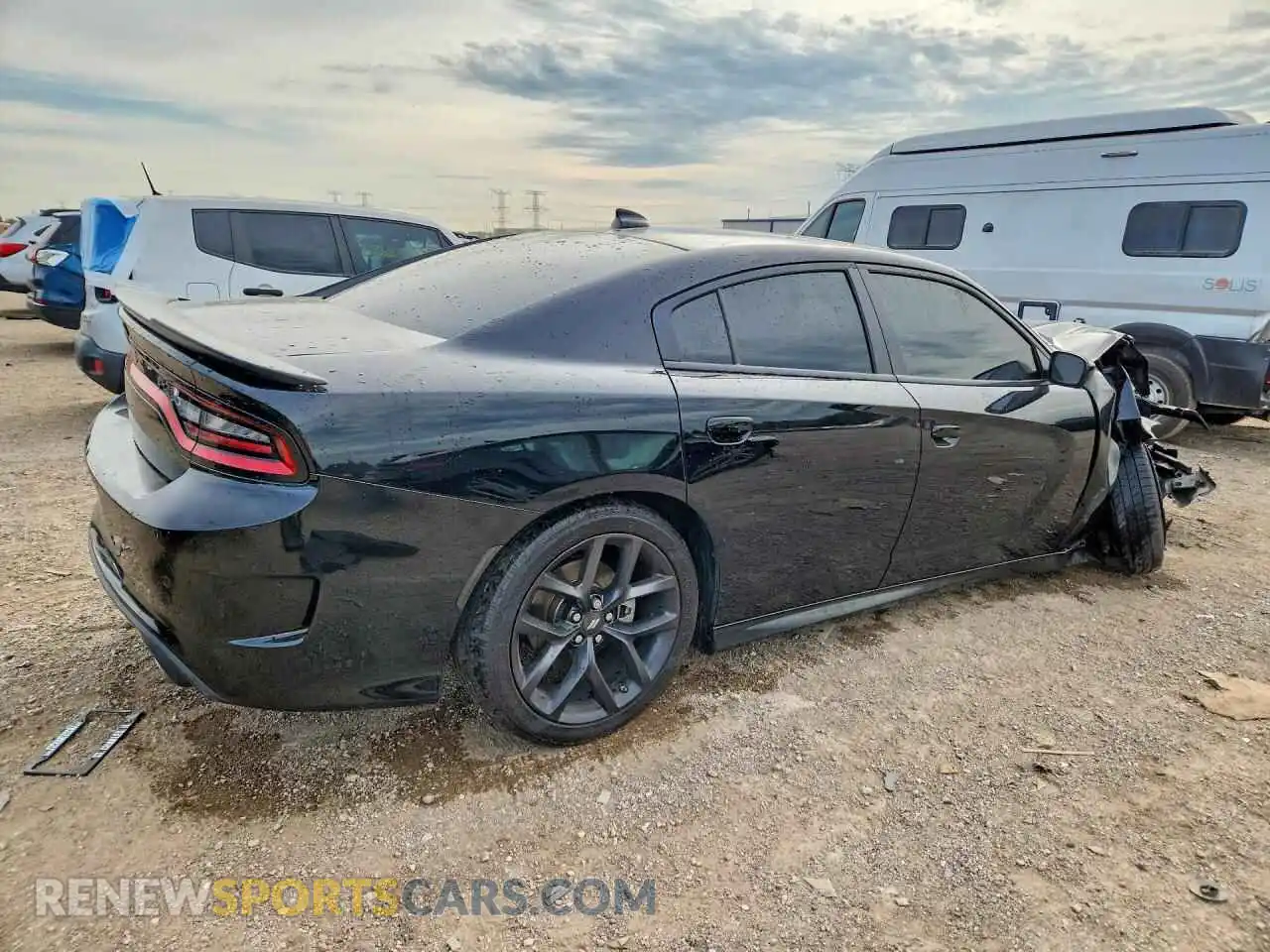 3 fotografías del automóvil dañado 2C3CDXCT4NH225240 DODGE CHARGER 2022