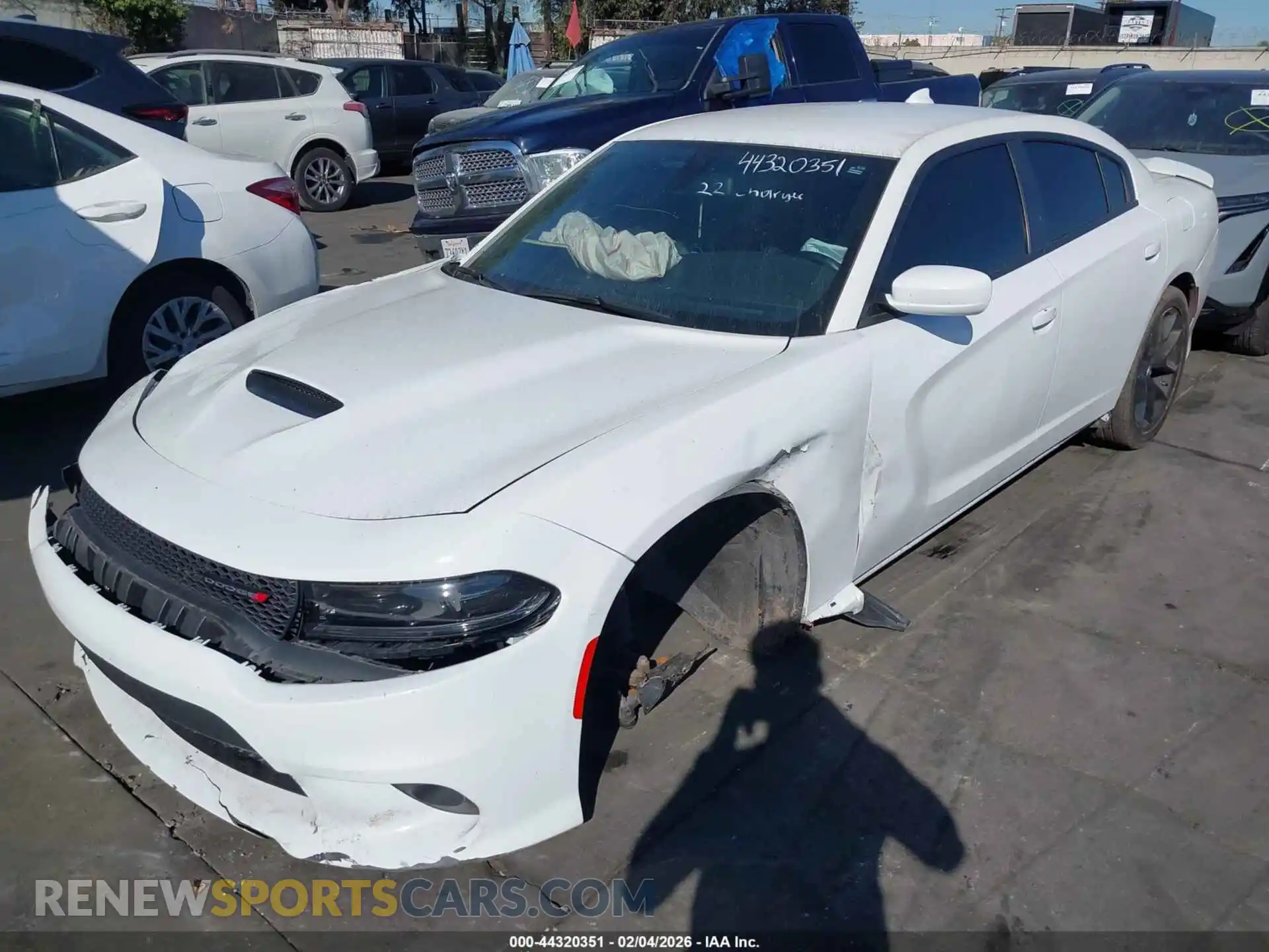 2 Photograph of a damaged car 2C3CDXHG2NH114780 DODGE CHARGER 2022