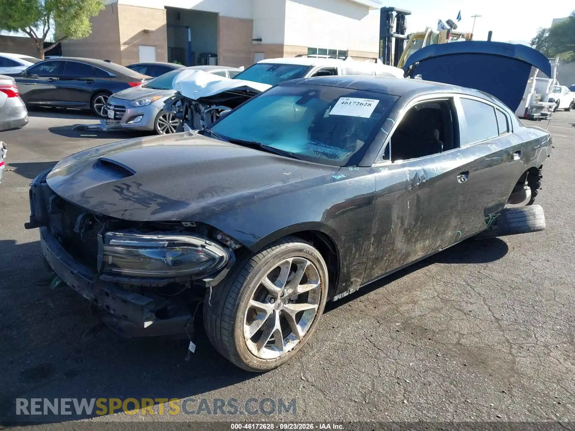 2 fotografías del automóvil dañado 2C3CDXHG2NH152977 DODGE CHARGER 2022