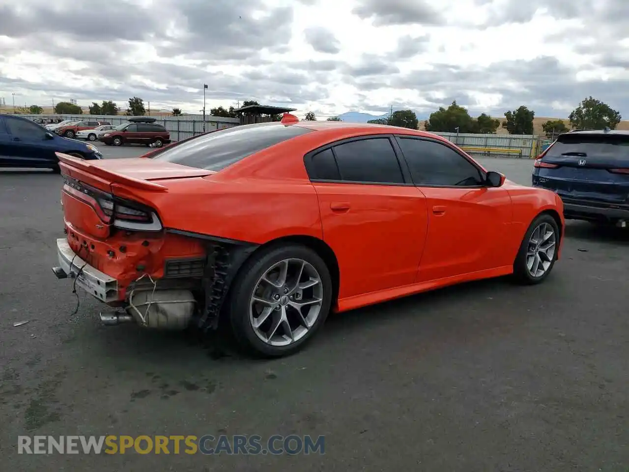 3 fotografías del automóvil dañado 2C3CDXHG2NH192668 DODGE CHARGER 2022