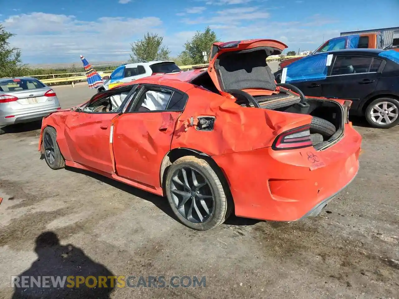 2 Photograph of a damaged car 2C3CDXHG6NH192608 DODGE CHARGER 2022