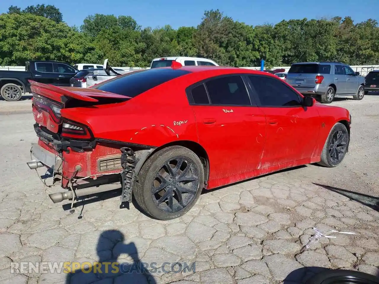 3 fotografías del automóvil dañado 2C3CDXHG8NH153230 DODGE CHARGER 2022