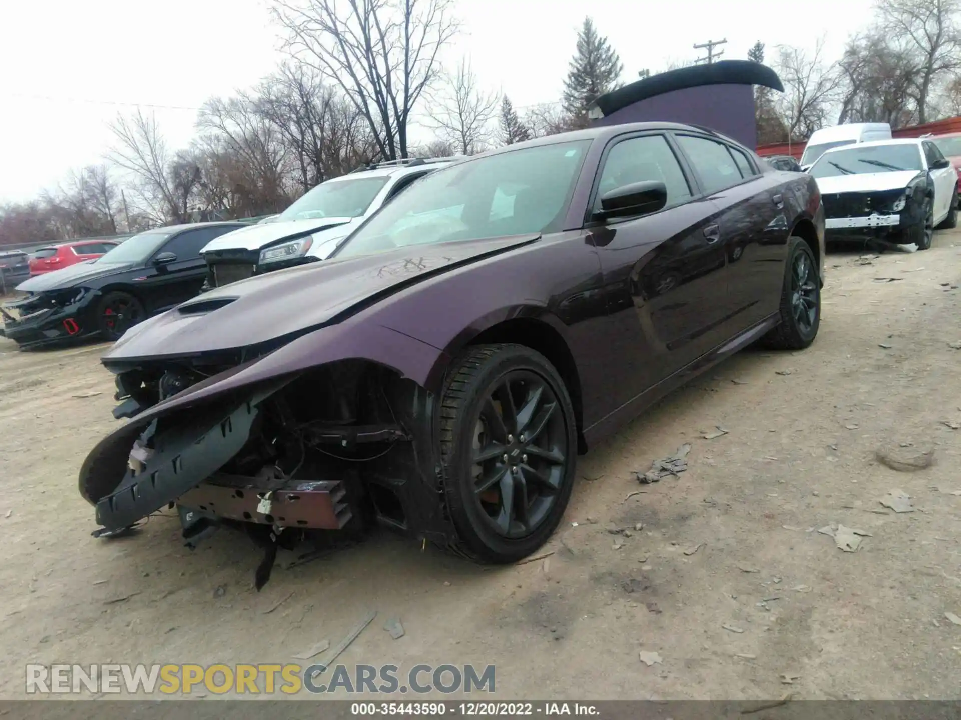 2 fotografías del automóvil dañado 2C3CDXMG2NH147901 DODGE CHARGER 2022