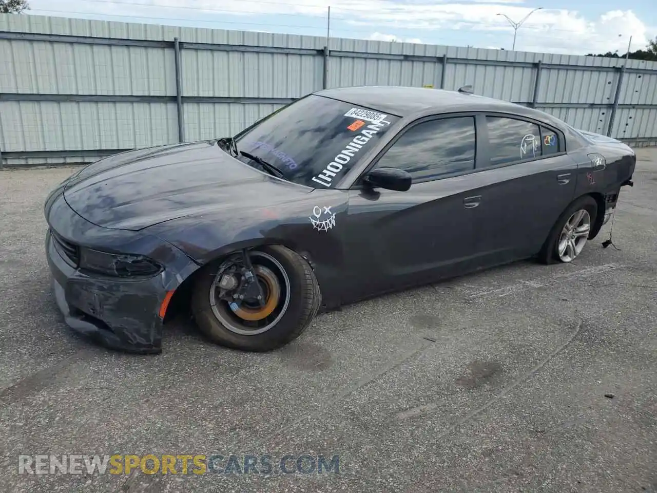 1 Photograph of a damaged car 2C3CDXBG7PH700306 DODGE CHARGER 2023