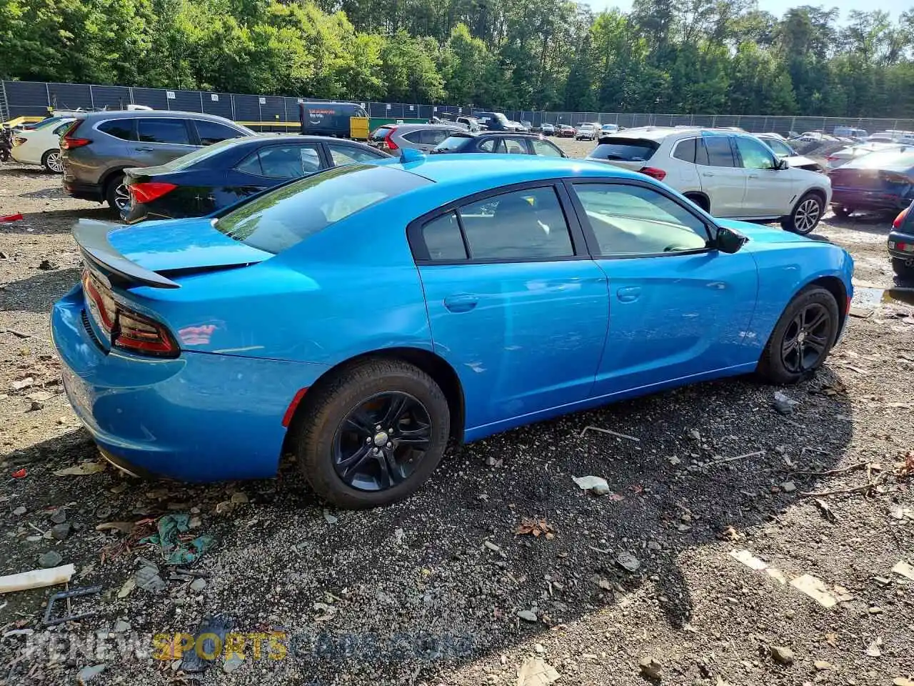3 fotografías del automóvil dañado 2C3CDXBG8PH583609 DODGE CHARGER 2023