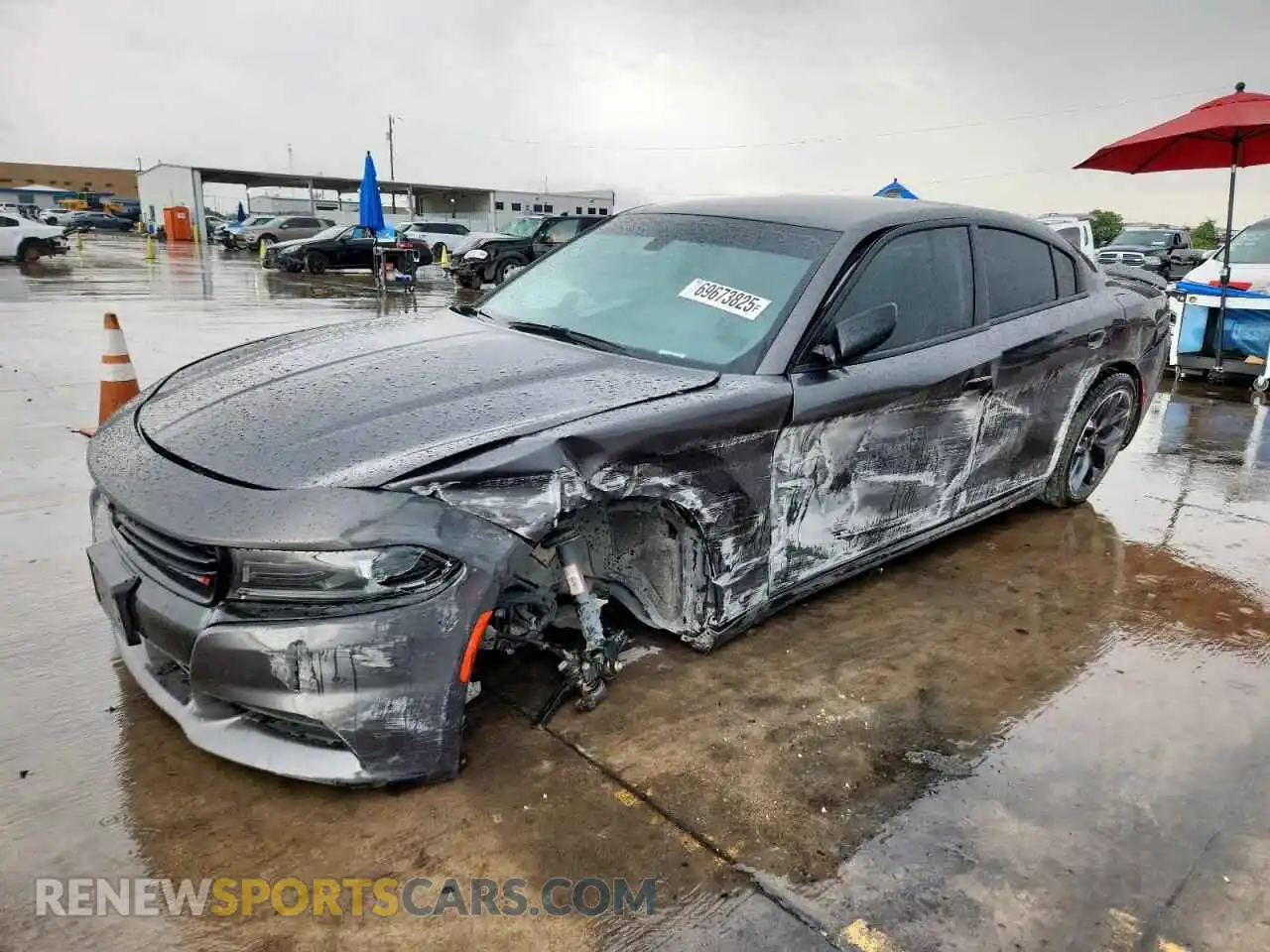 1 Photograph of a damaged car 2C3CDXBG9PH607495 DODGE CHARGER 2023