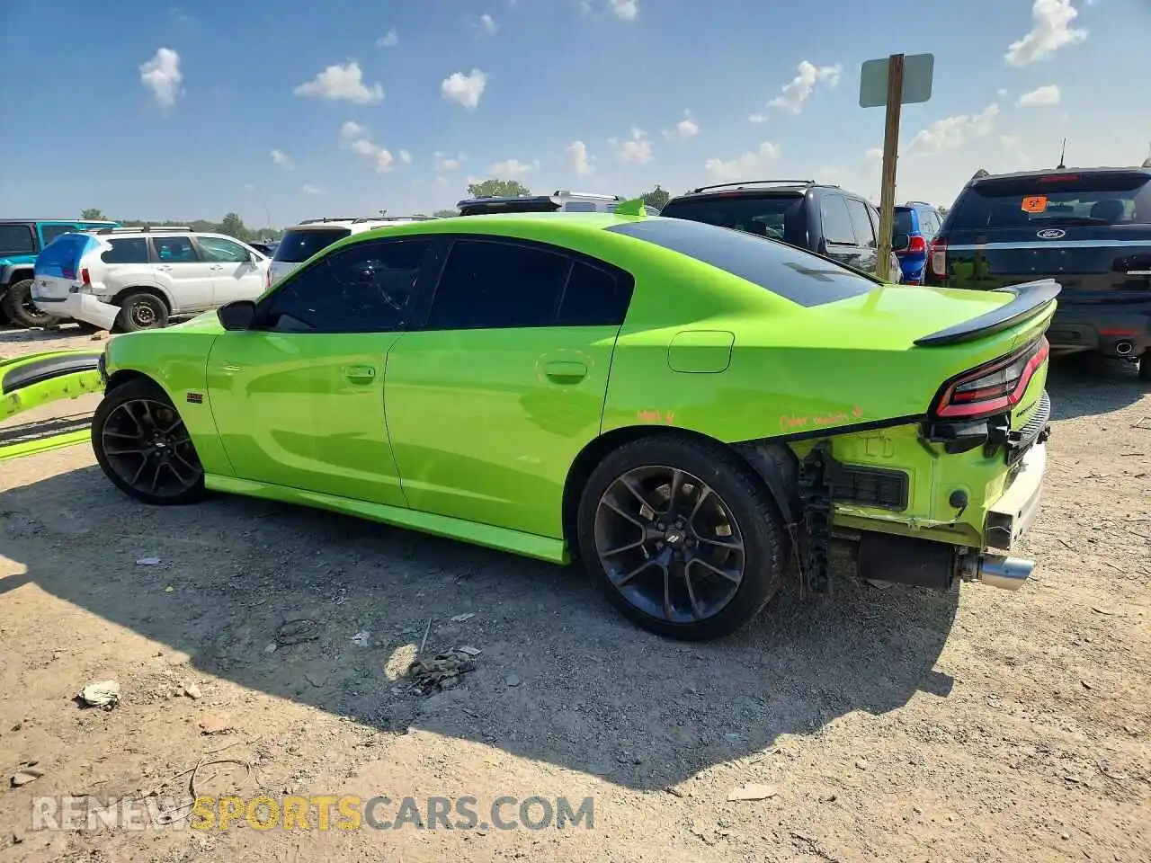 2 fotografías del automóvil dañado 2C3CDXGJ1PH533882 DODGE CHARGER 2023