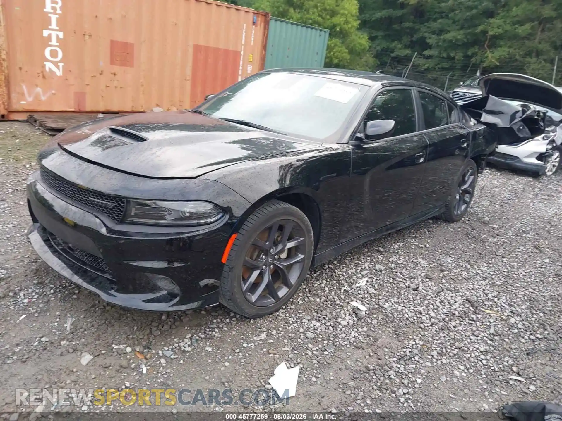2 fotografías del automóvil dañado 2C3CDXHG1PH671523 DODGE CHARGER 2023