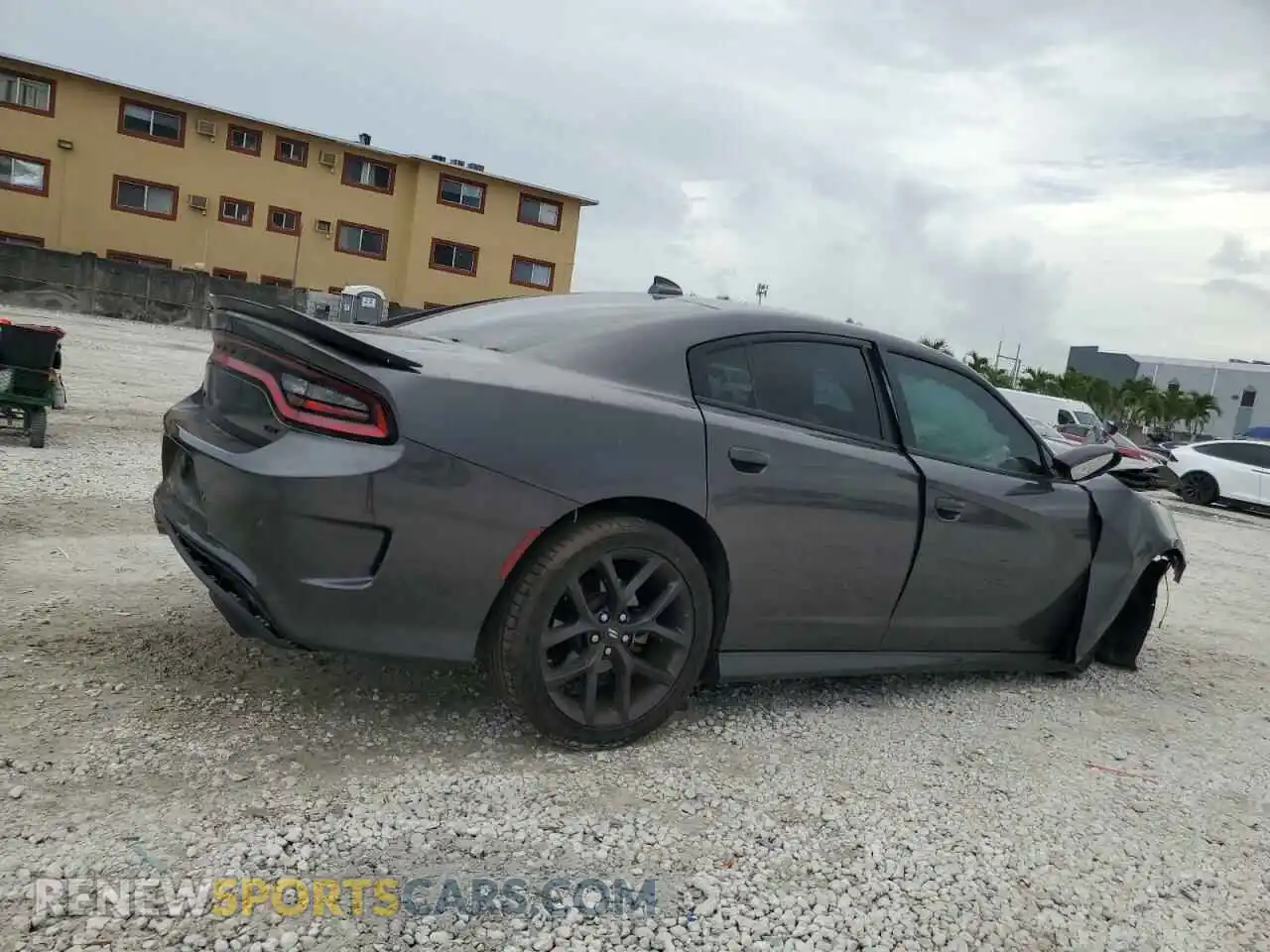 3 fotografías del automóvil dañado 2C3CDXHG3PH516858 DODGE CHARGER 2023