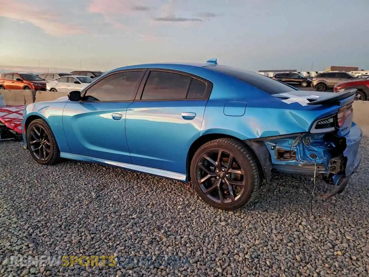 2 fotografías del automóvil dañado 2C3CDXHG4PH686856 DODGE CHARGER 2023