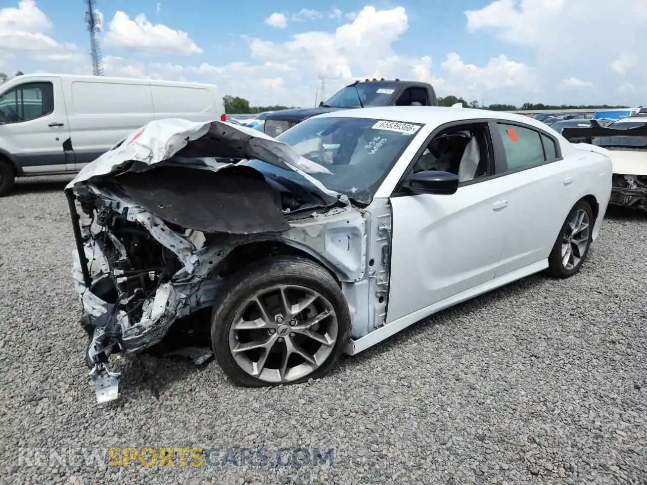 1 Photograph of a damaged car 2C3CDXHG5PH655843 DODGE CHARGER 2023