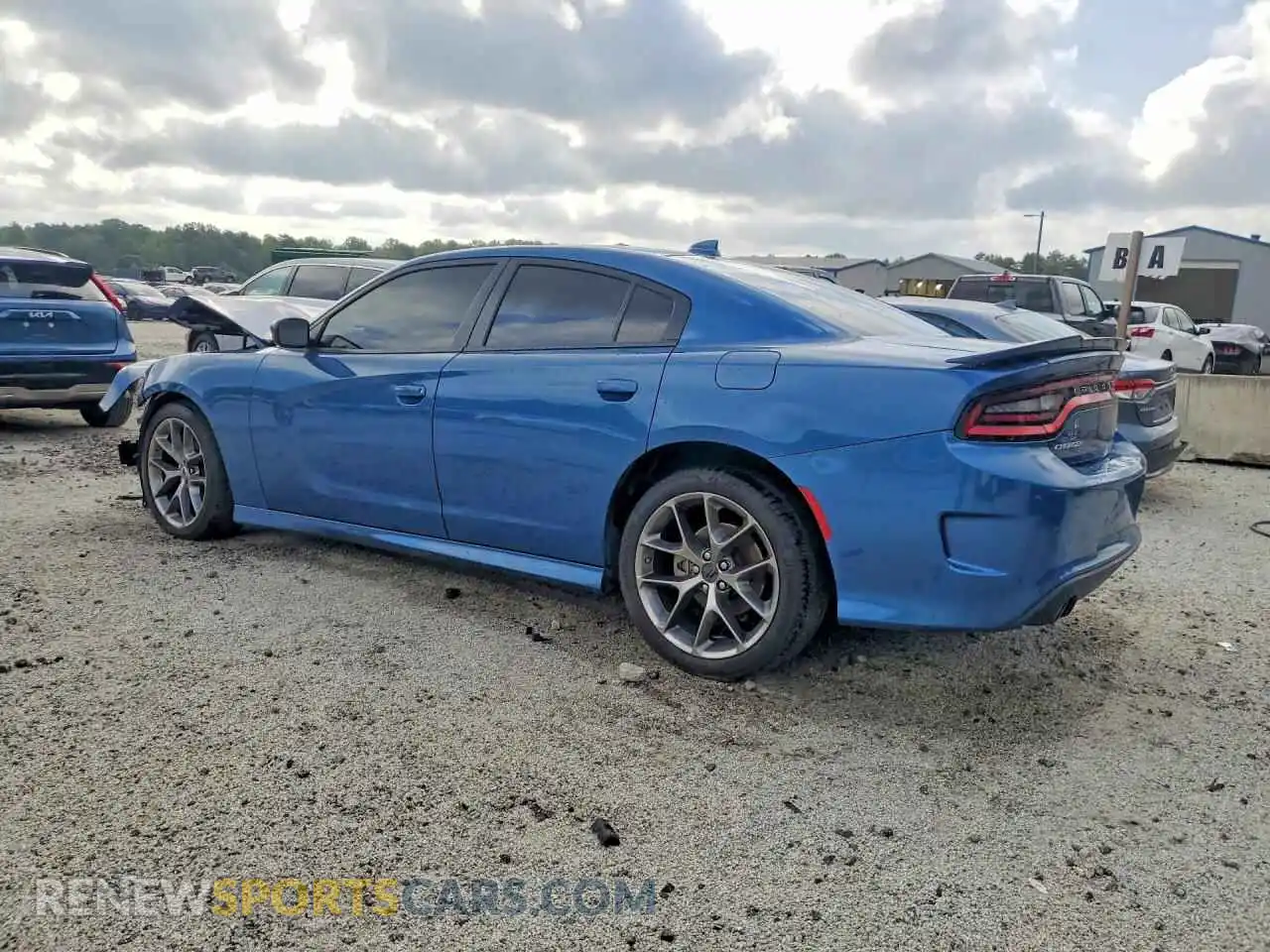 2 fotografías del automóvil dañado 2C3CDXHG8PH603400 DODGE CHARGER 2023