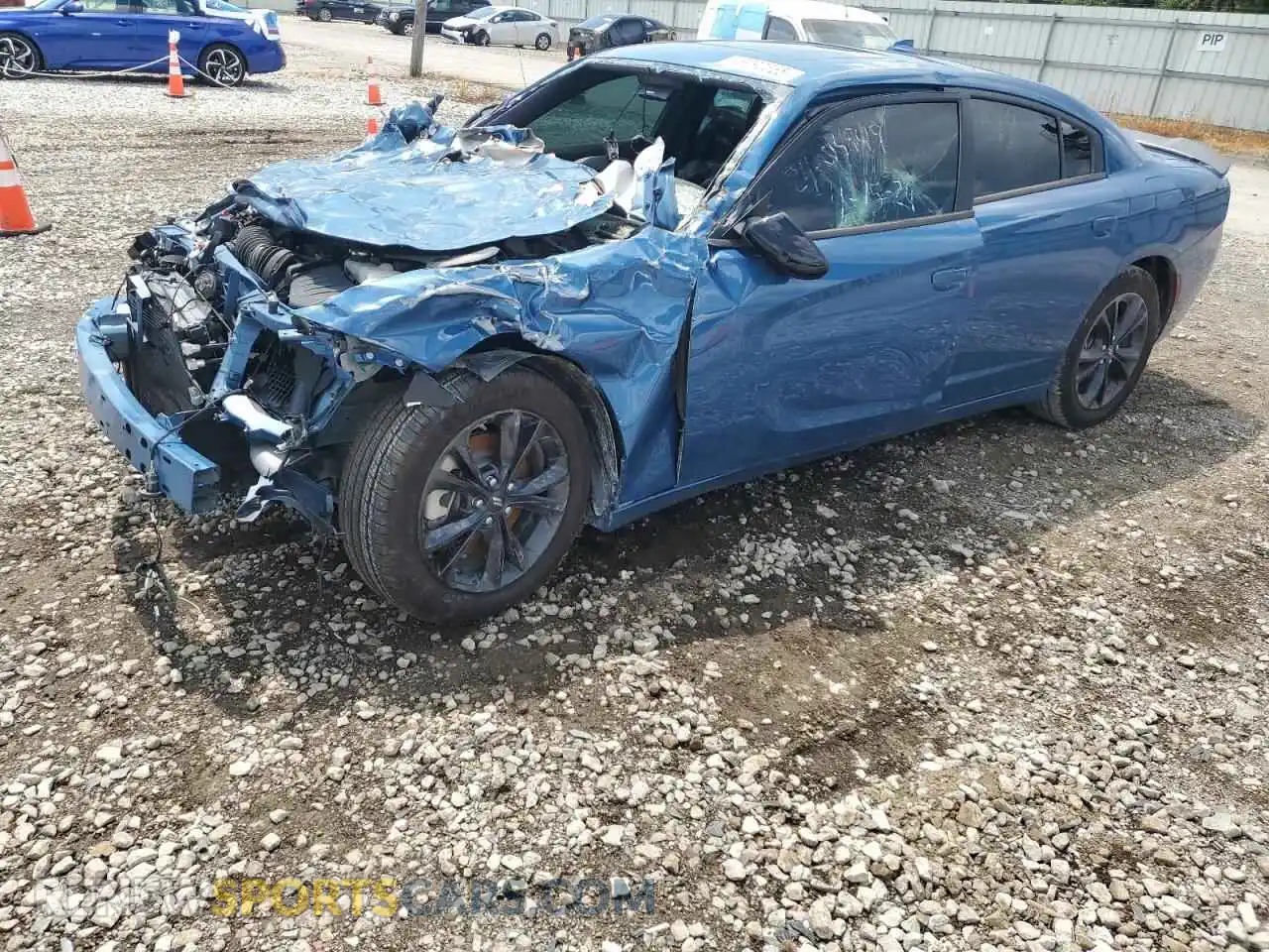 1 Photograph of a damaged car 2C3CDXJGXPH620208 DODGE CHARGER 2023