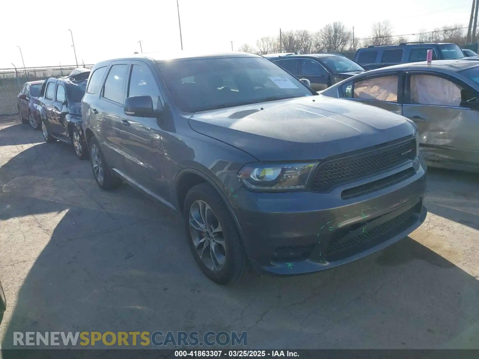 1 Photograph of a damaged car 1C4RDJDG0KC645600 DODGE DURANGO 2019