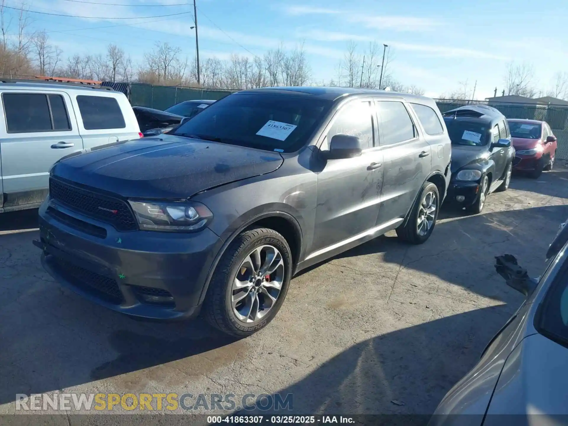 2 Photograph of a damaged car 1C4RDJDG0KC645600 DODGE DURANGO 2019