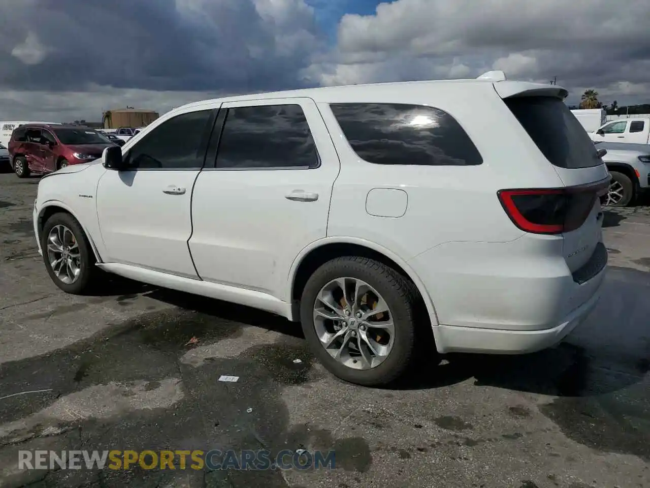 2 fotografías del automóvil dañado 1C4SDHCT5LC116315 DODGE DURANGO 2020