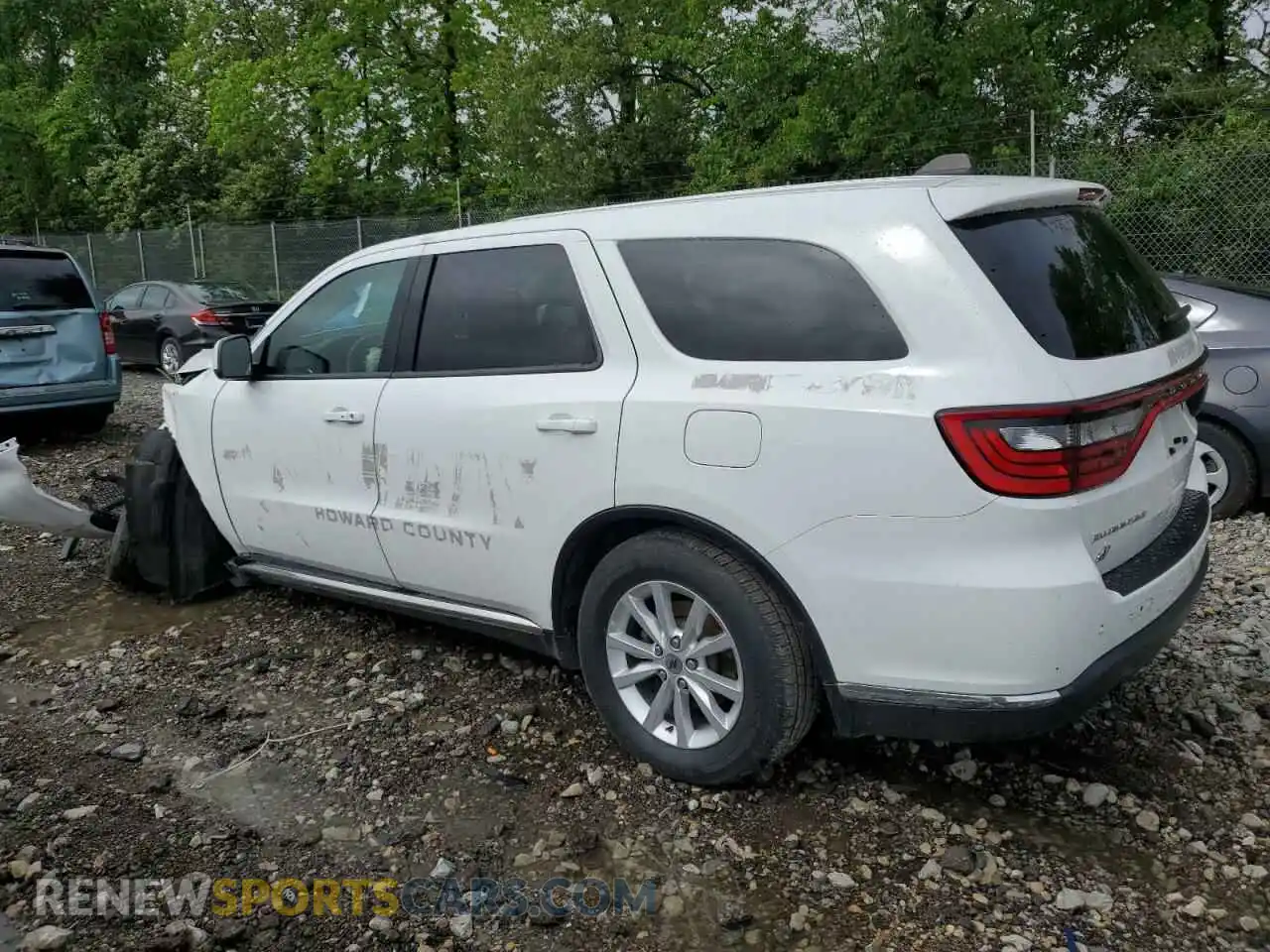 2 fotografías del automóvil dañado 1C4SDJFT4LC381827 DODGE DURANGO 2020