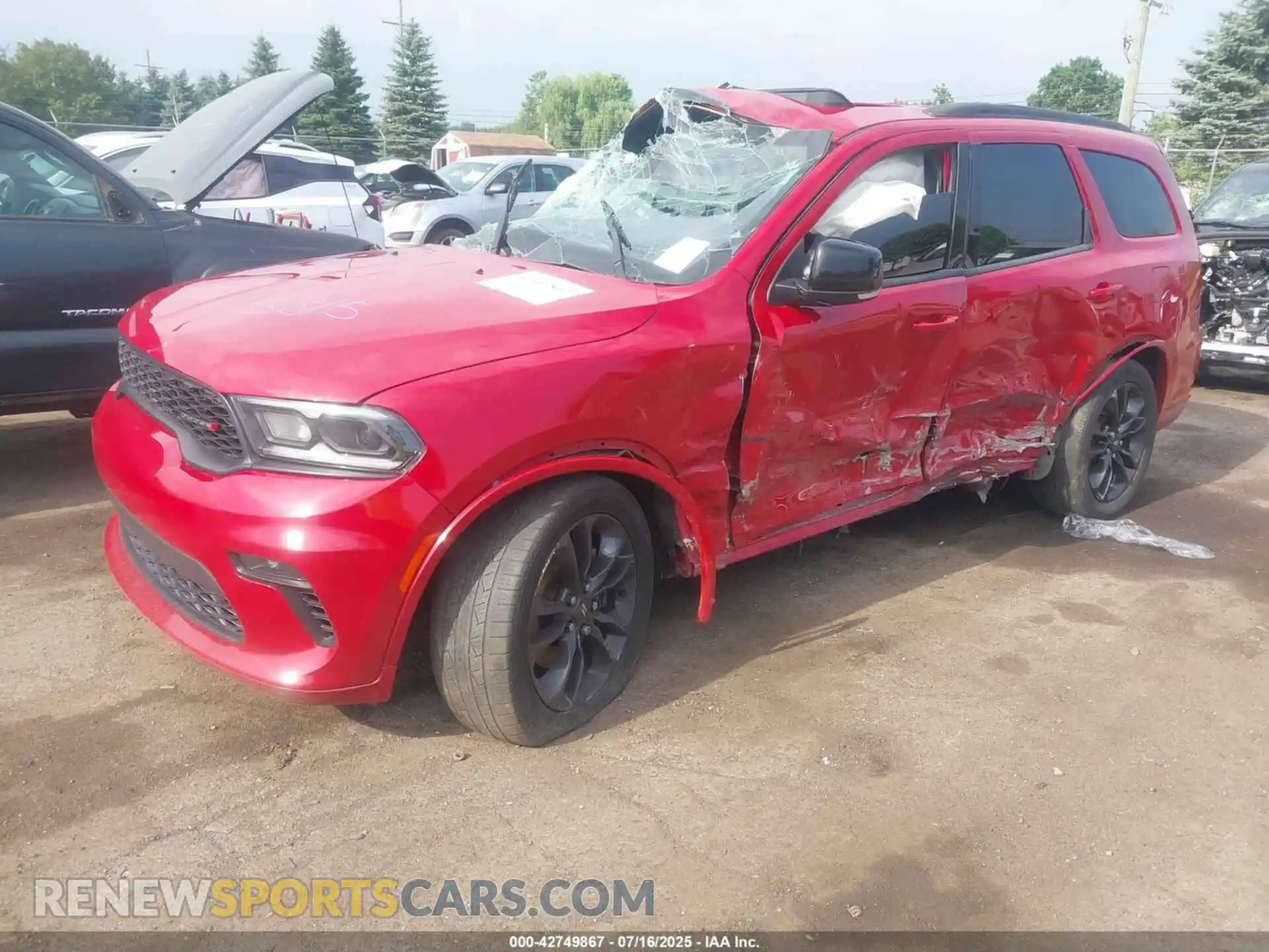 2 Photograph of a damaged car 1C4RDJDG9MC683815 DODGE DURANGO 2021