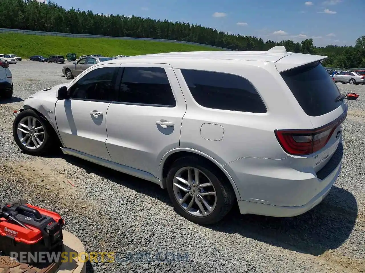 2 fotografías del automóvil dañado 1C4SDHCT0MC891154 DODGE DURANGO 2021