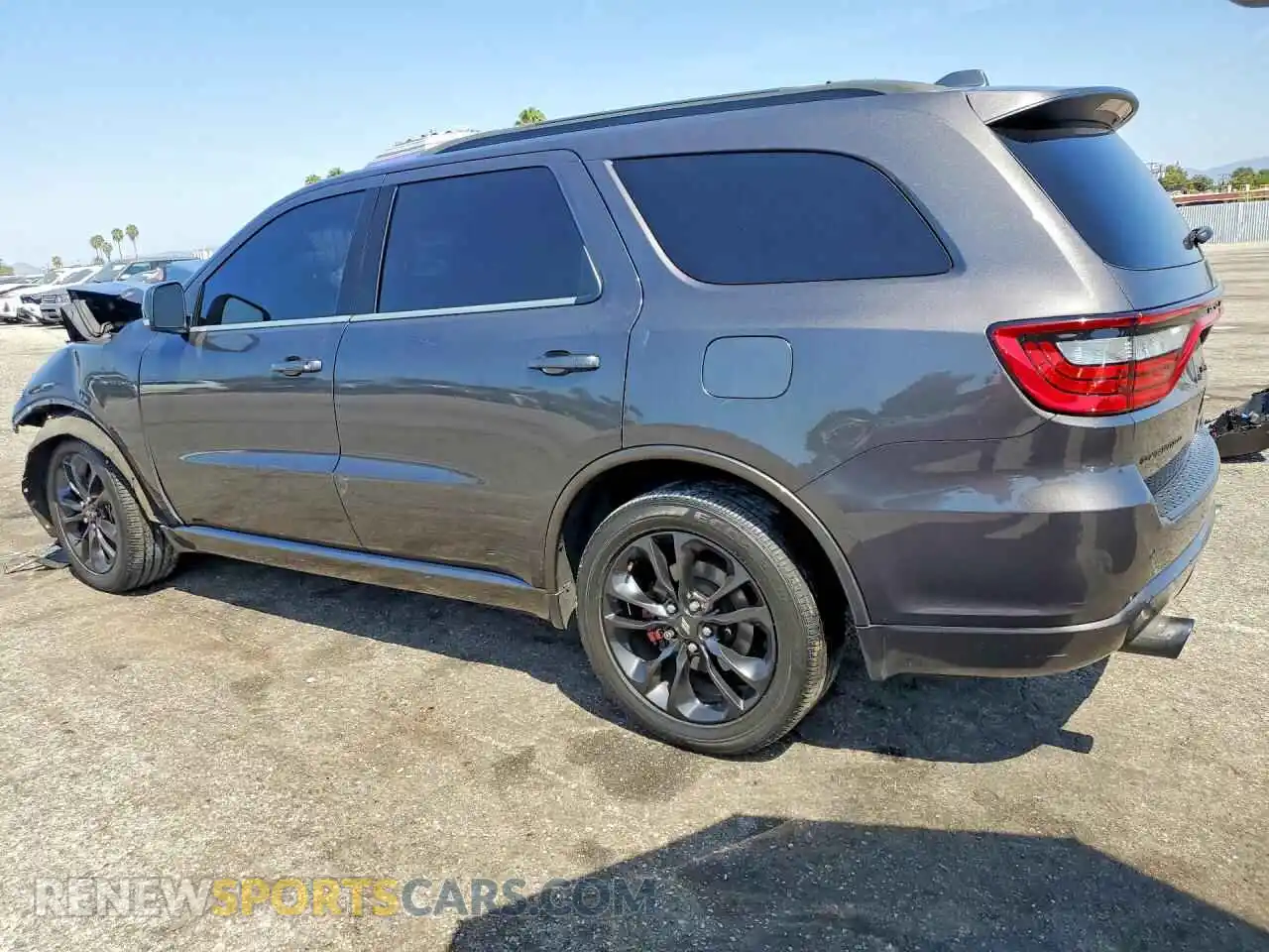 2 fotografías del automóvil dañado 1C4SDHCT1MC694378 DODGE DURANGO 2021