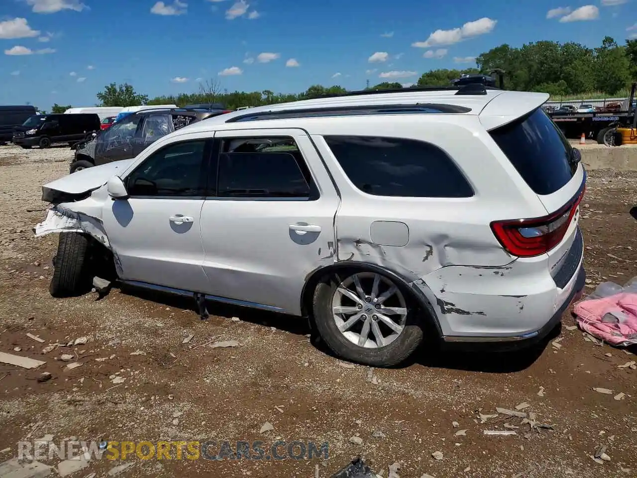 2 fotografías del automóvil dañado 1C4RDHAG5NC191877 DODGE DURANGO 2022