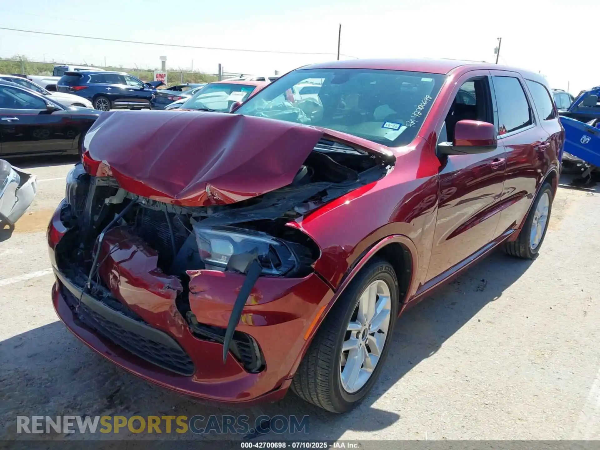 2 Photograph of a damaged car 1C4RDHDG2NC202913 DODGE DURANGO 2022