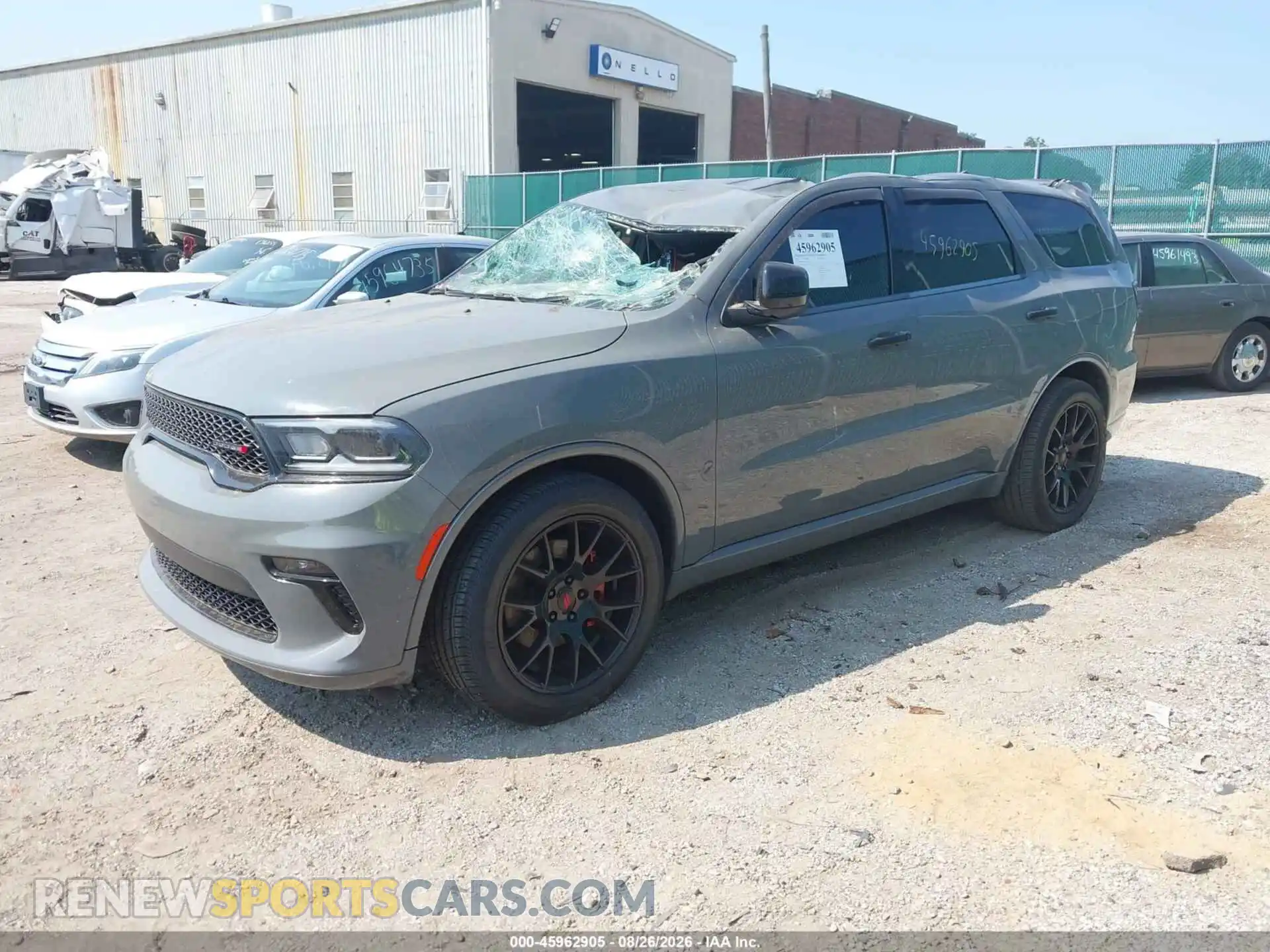 2 fotografías del automóvil dañado 1C4RDJAG3NC174132 DODGE DURANGO 2022
