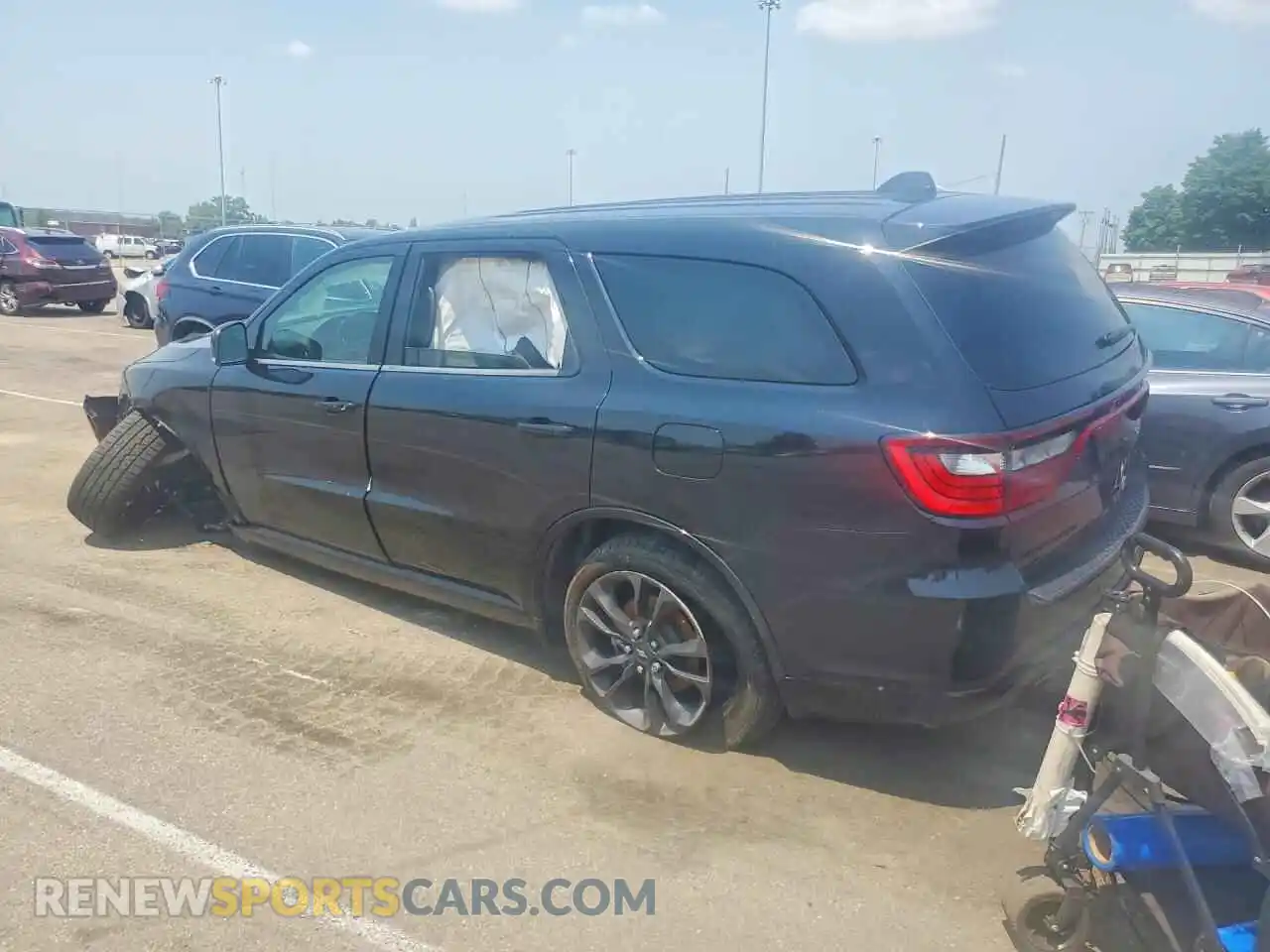 2 fotografías del automóvil dañado 1C4RDJDGXNC160059 DODGE DURANGO 2022