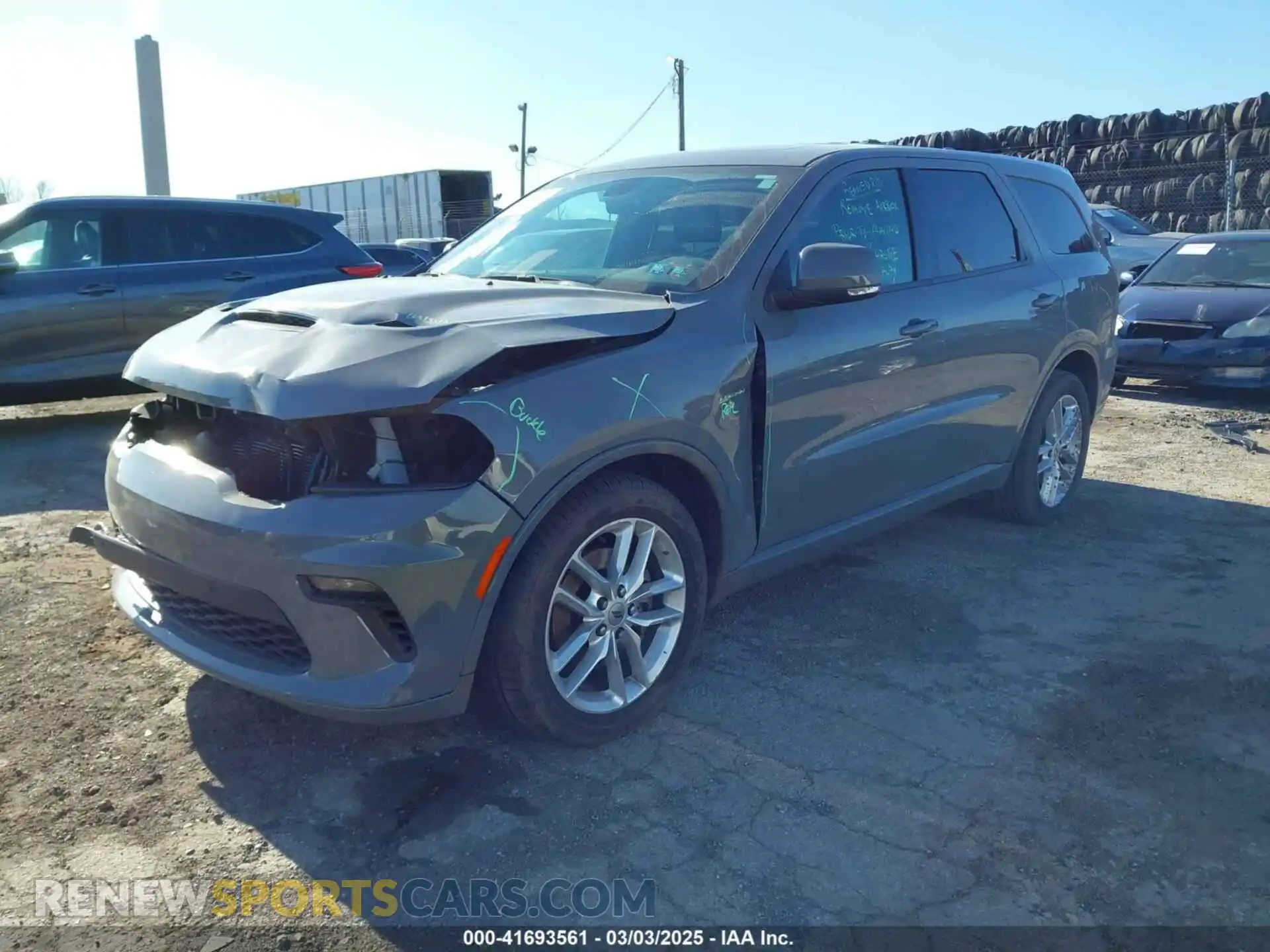 2 Photograph of a damaged car 1C4SDJCT7NC134535 DODGE DURANGO 2022